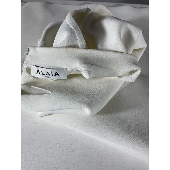 Alaia Sleeveless White Viscose Tube Dress Size 38 - Picture 4 of 6